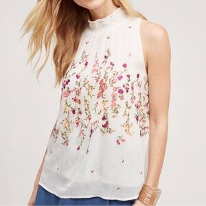 Anthro x Floreat Sotra Embroidered Tank M
